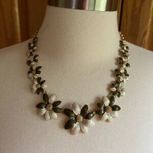 TALBOTS - Enamel Floral Necklace -- Excellent Condition
